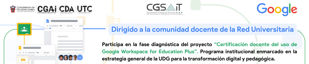 Banner Proyecto de “Certificación Docente en el uso de Google Workspace for Education Plus"